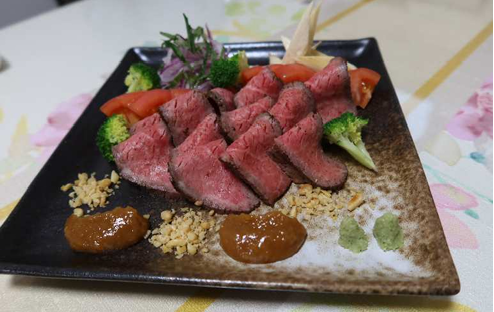 Wagyu roast beef with herbal sauce